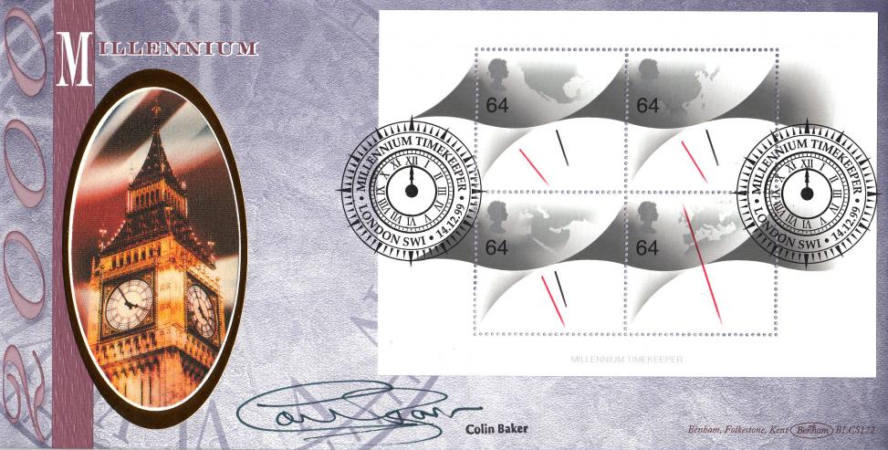 1999 (12) Millennium Timekeepers M/S - Benham BLCS 172 Official - Signed by Colin Baker