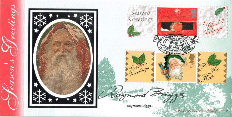 2000 (10) Generic Christmas Labels - Benham BLCS 195 Official - Signed by Raymond Briggs