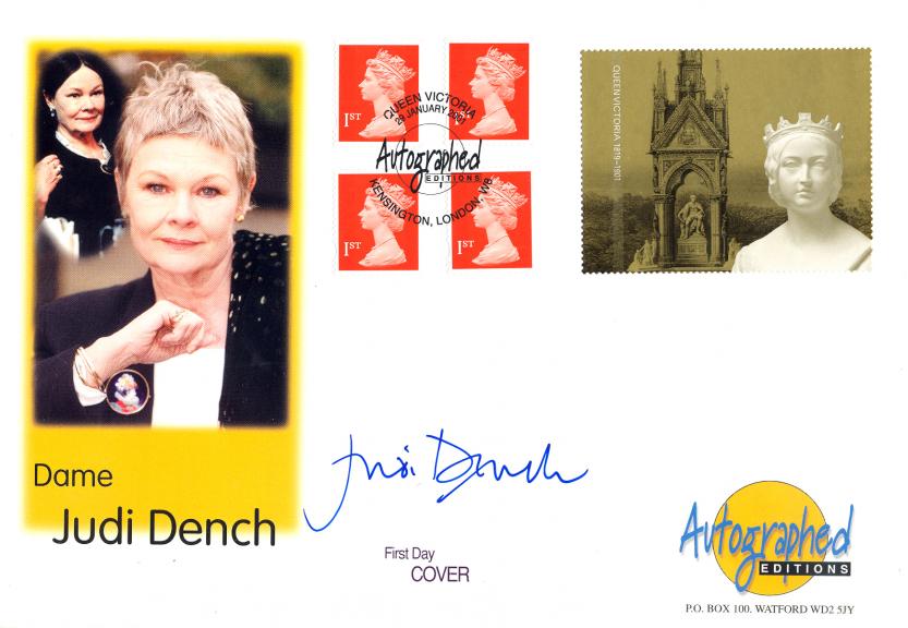 2001 (01) Queen Victoria Label - Westminster Autographed Editions Official - Signed by Dame Judi Dench