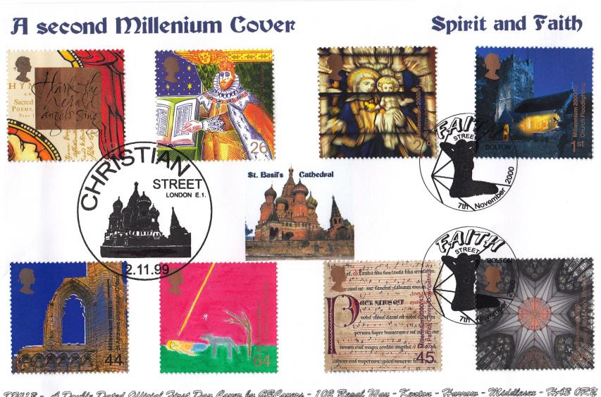 1999 (11) Christians + 2000 (11) Spirit & Faith - GB Covers (Derek Williams) Double Official