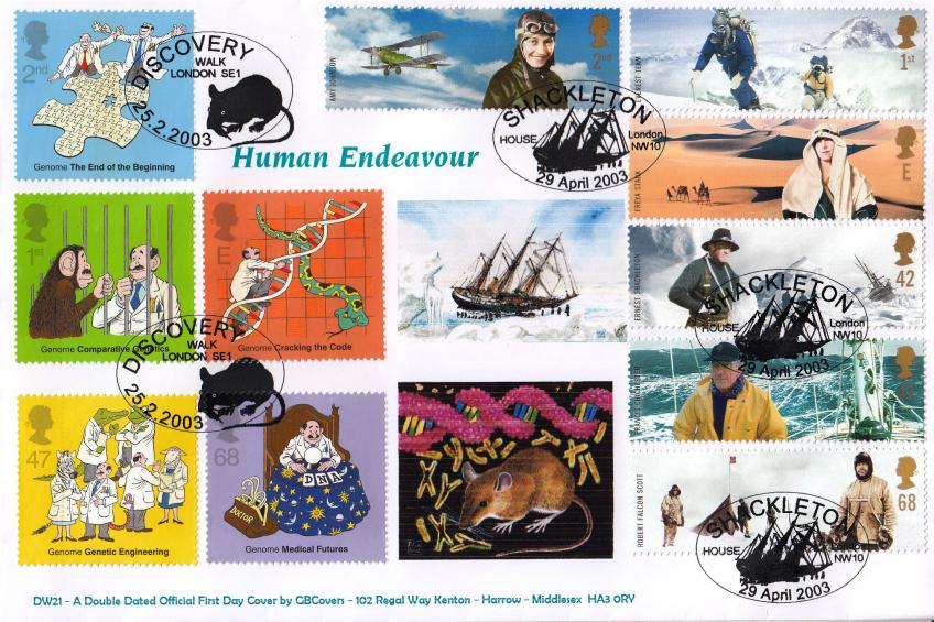 2003 (02) DNA + 2003 (04) Extreme Endeavours - GB Covers (Derek Williams) Double Official