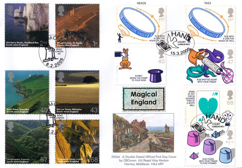 2005 (02) South West England + 2005 (03) Magic - GB Covers (Derek Williams) Double Official