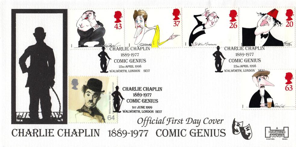 1998 (04) Comedians - Havering Charlie Chaplin, Walworth Official - DOUBLED in 1999