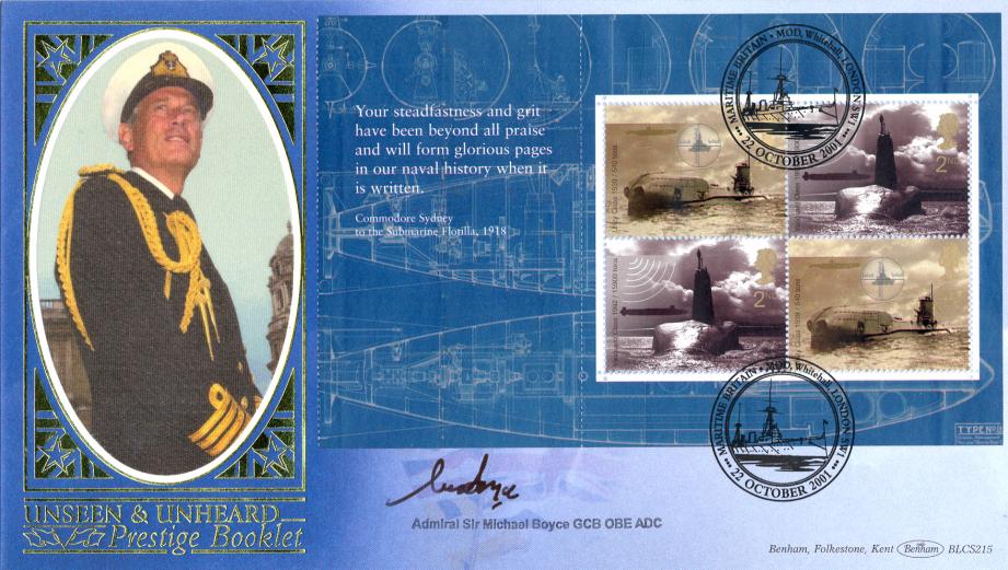2001 (10) Flags & Ensigns (Prestige Book - Flotilla Pane) - Benham BLCS 215 Official - Signed by Admiral Sir Michael Boyce