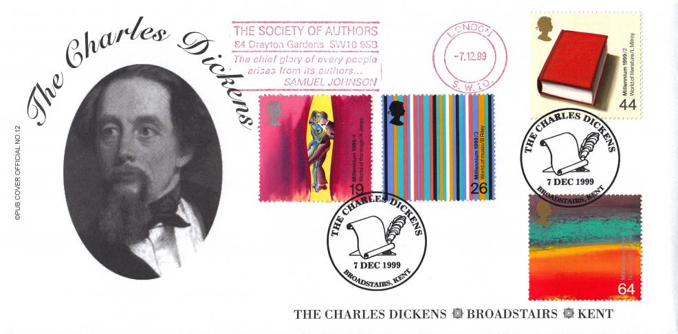 1999 (12) Artists - Brazier 'Pub' Official + The Society of Authors Meter Mark