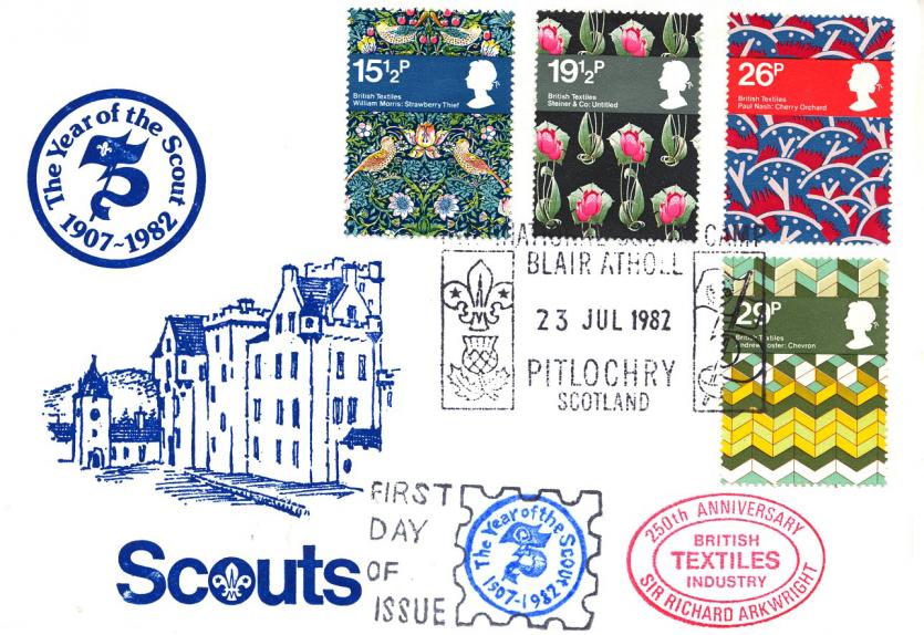 1982 (07) Textiles - Scouts Official (WITH two Cachet's)