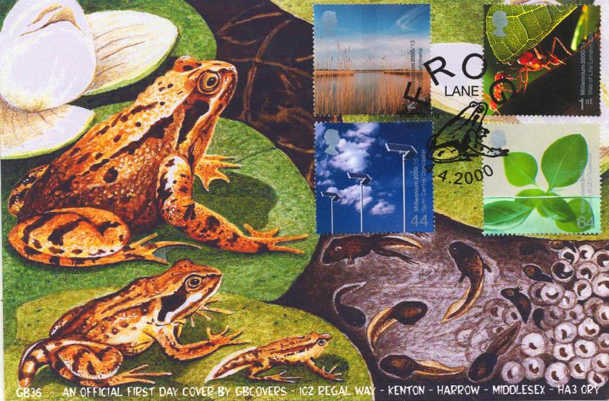 2000 (04) Life and Earth - GB Covers (Derek Williams) GB Official.