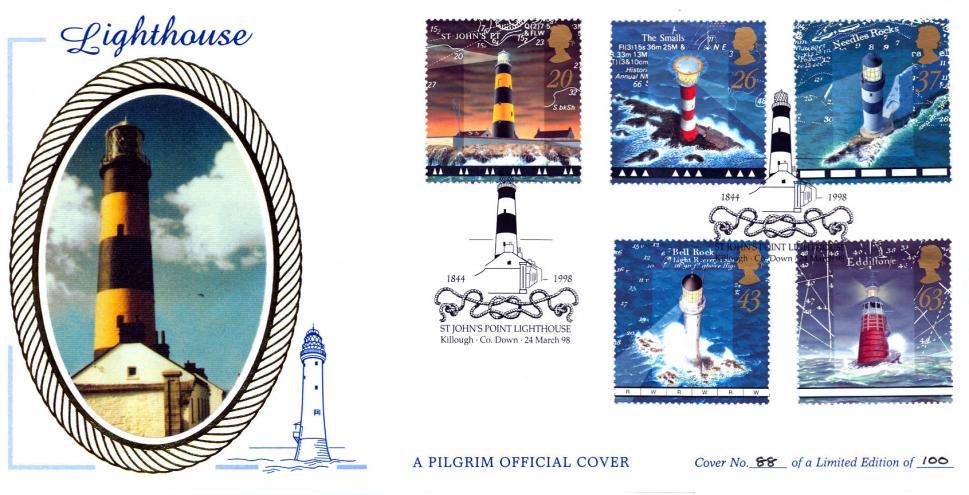 1998 (03) Lighthouses - Benham Pilgrim 'St John's Point' Official