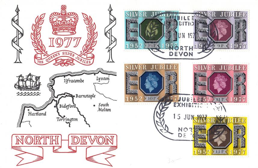 1977 (06) Jubilee (9p) - North Devon Official (With ALL the stamps)