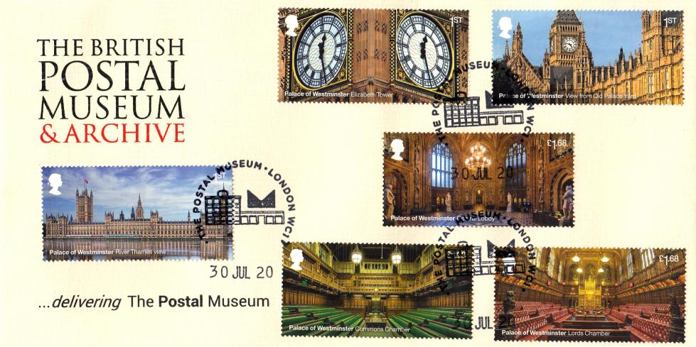 2020 (07) Palace of Westminster (Stamps) - British Postal Museum & Archive (BPMA) Official - Only 6 Serviced