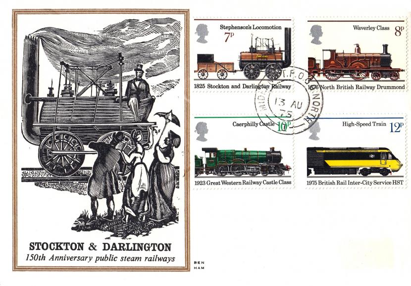 1975 (08) Railways - Benham Engraved - Midland TPO G G North 1 CDS