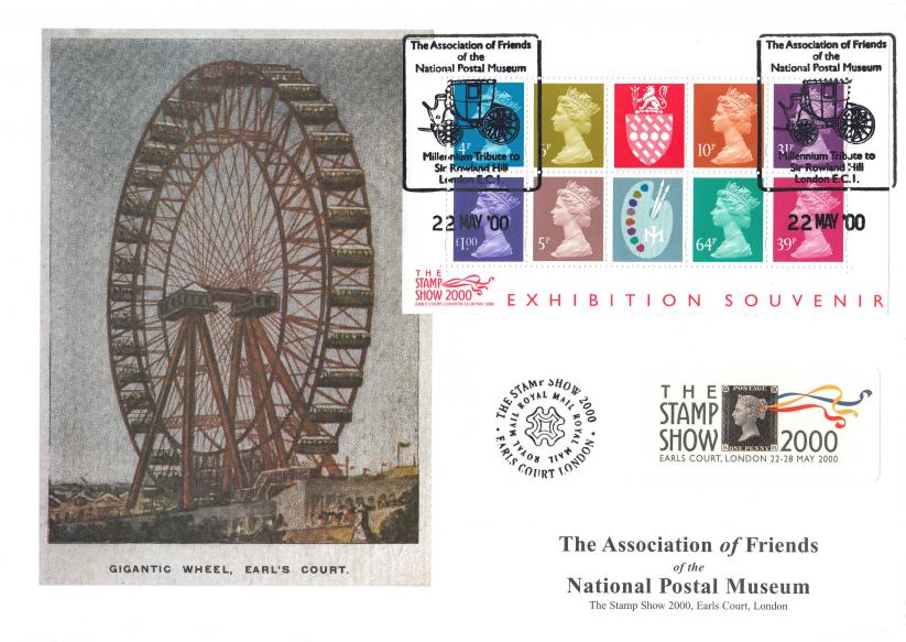 2000 (05) Stamp Show 2000 'Artists Pallette' - National Postal Museum Official (WITH Cachet & Label)