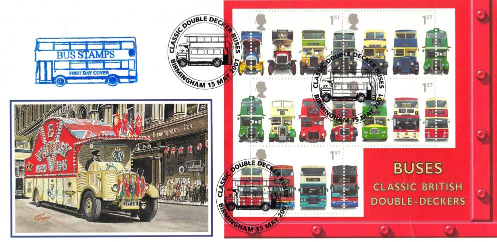 2001 (05) Buses (M/S) - Dawn VE Victory Bus Cover - Double Deckers, Birmingham H/S
