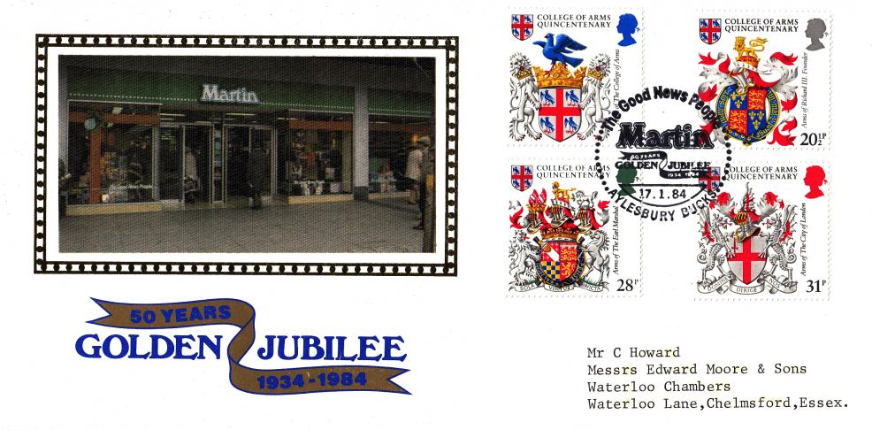1984 (01) Heraldry - Martin Golden Jubilee Official