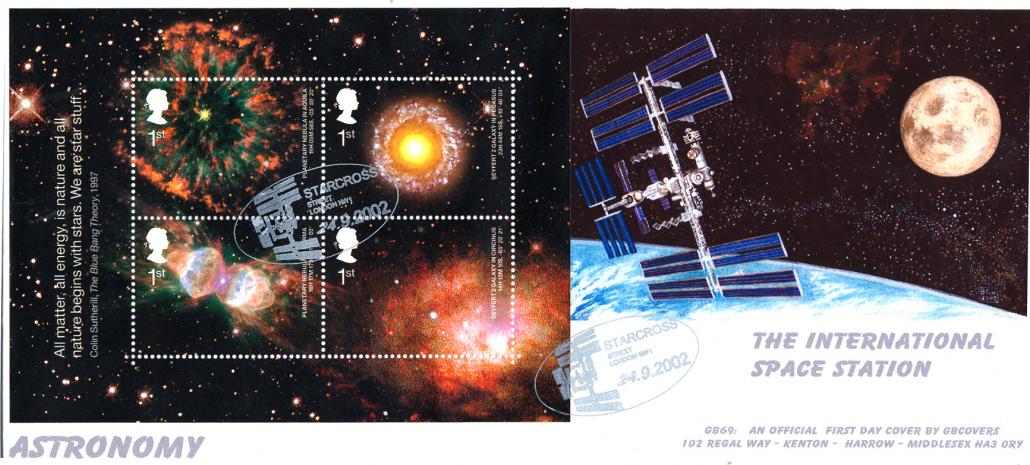 2002 (09) Astronomy M/S - Derek Williams GB Covers Official