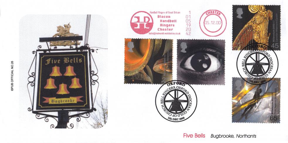 2000 (12) Sound & Vision - Brazier 'Pub' Official + Blacon Handbell Ringers Meter Mark
