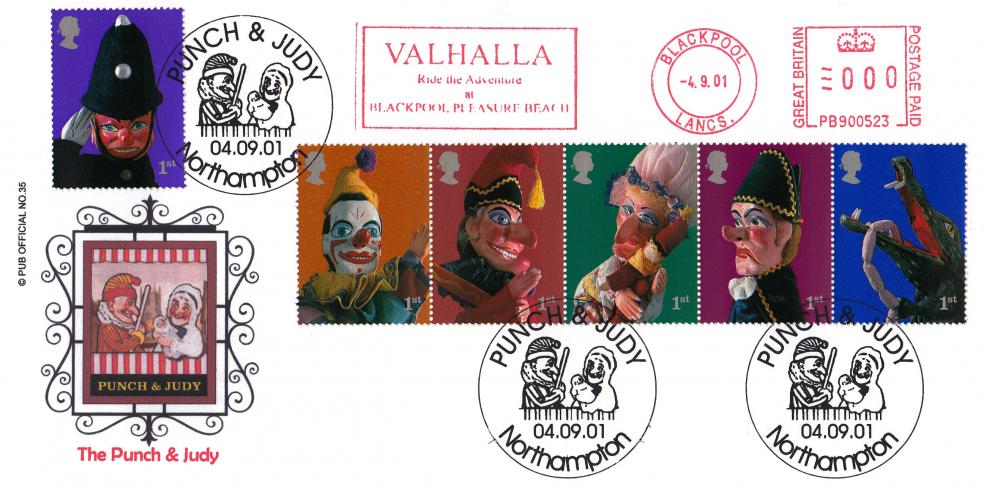 2001 (09) Puppets (Stamps) - Brazier 'Pub' Official + Valhalla Ride The Adventure Meter Mark