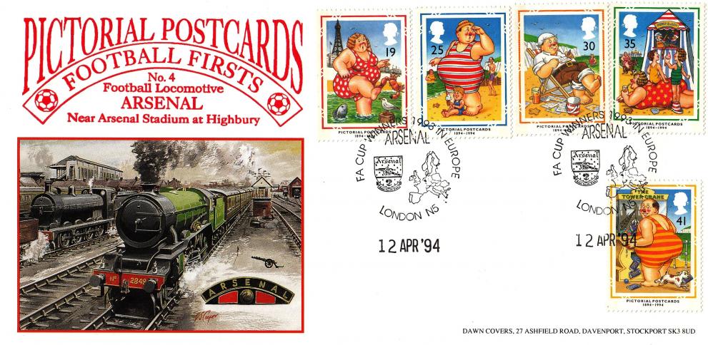 1994 (04) Postcards - Dawn 'Arsenal FA Cup Winners' Official
