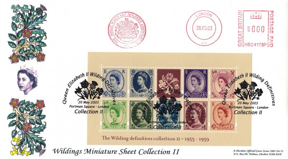 2003 (05) Wildings M/S - Sheridan 'Portman Square' Official + Royal Warrant Holders Meter Mark