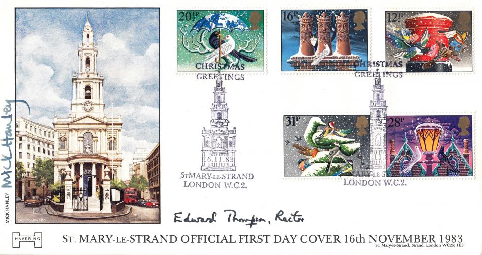 1983 (11) Christmas - Havering 'St Mary Le Strand Official - DOUBLE SIGNED