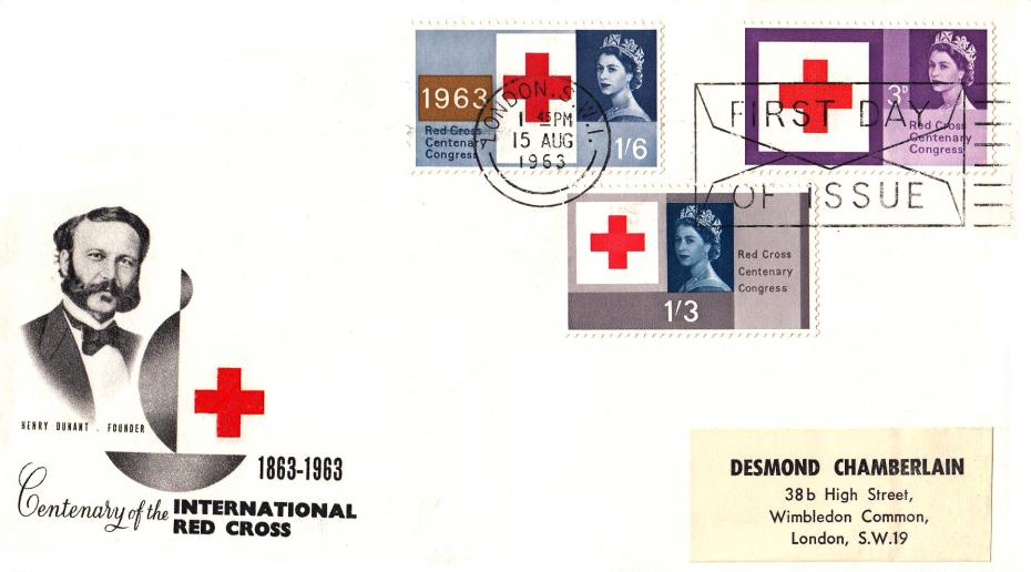 1963 (08) Red Cross - Ord - Donant Cover - London SW1, 'Envelope' FDI Slogan