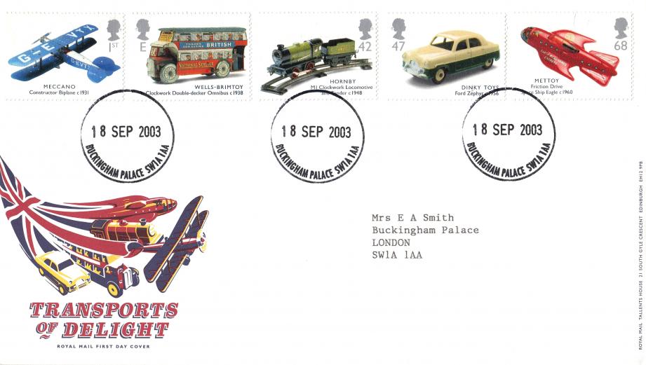 2003 (09) Transports of Delight (Stamps) - RM - Buckingham Palace CDS