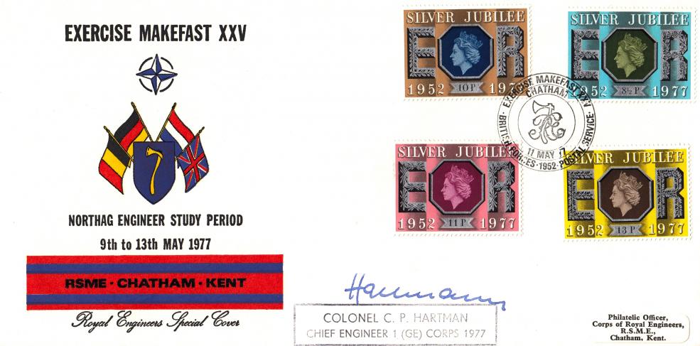 1977 (05) Jubilee - Royal Engineers Exercise Makefast Official - Signed by Colonel C.P. Hartman