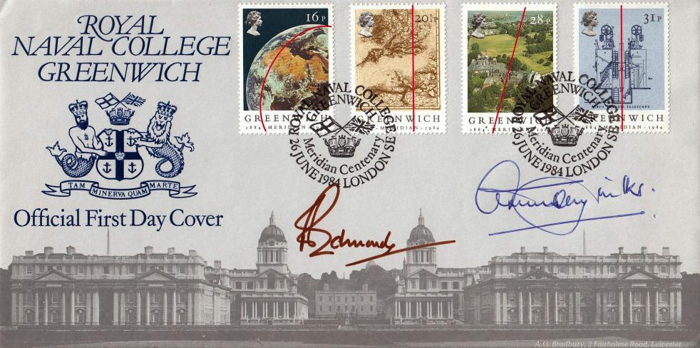1984 (06) Greenwich - Bradbury Royal Naval College Official - Double Signed