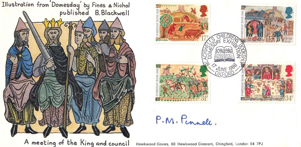 1986 (06) Medieval - Hawkwood 'Blackwells Bookshop' Official - Signed by Miss P M Pinnell