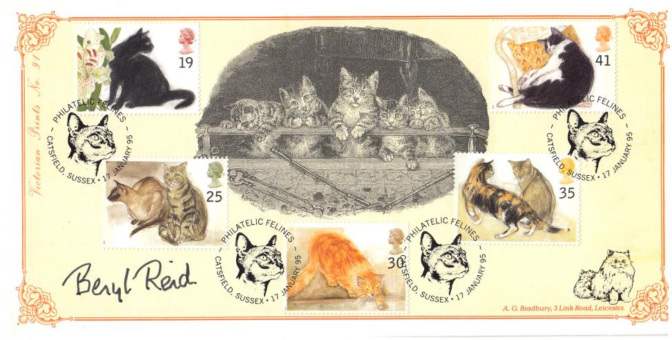 1995 (01) Cats - Bradbury VP Official - Signed by the late Beryl Reid