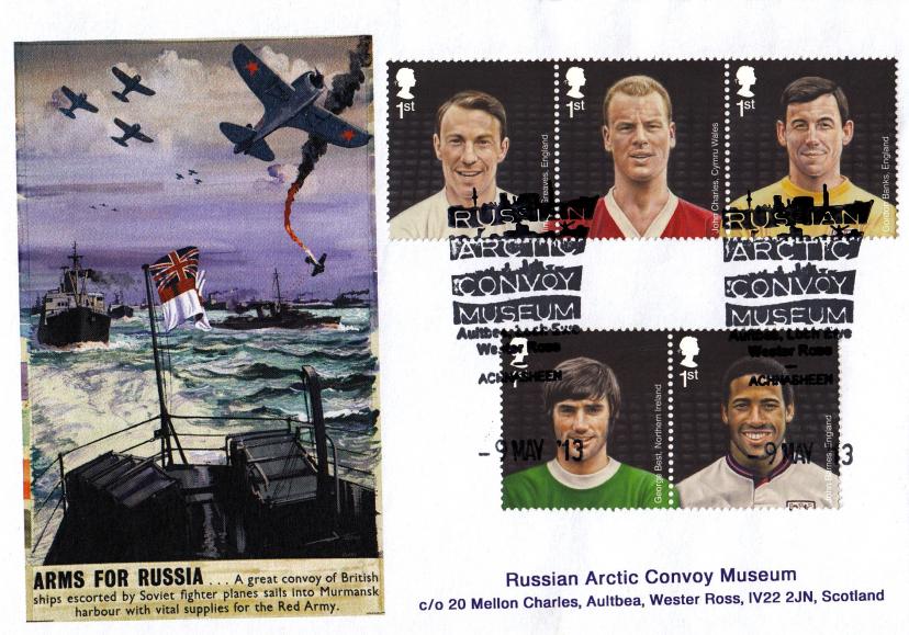 2013 (05) Football Heroes (Stamps) - Russian Arctic Convoy Museum Official (Pair)