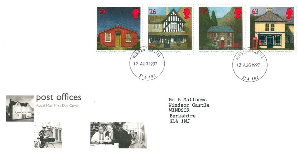 1997 (08) Sub Post Offices - RM - Windsor Castle CDS