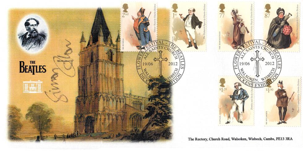 2012 (06) Charles Dickens (Stamps) - Walsoken Church Official - Signed by Simon Callow