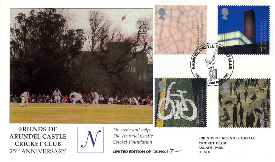 2000 (05) Art & Craft - Woodford Sports Covers 'Arundel Castle Cricket Club' Official