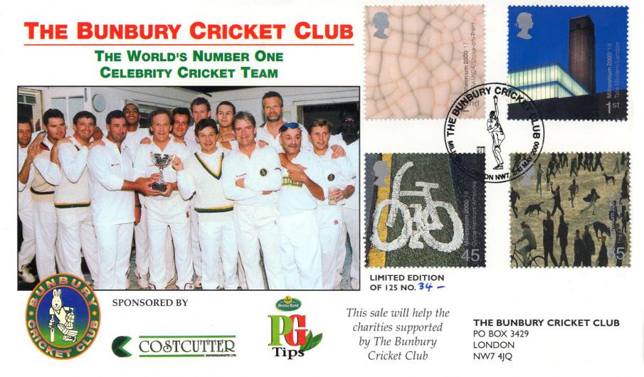 2000 (05) Art & Craft - Woodford Sports Covers 'Bunbury Cricket Club' Official