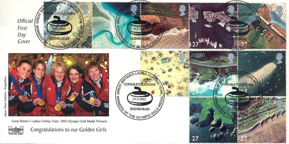 2002 (03) Coastlines - Havering 'Ladies Curling Team Olympic Gold Medal Winners' Official