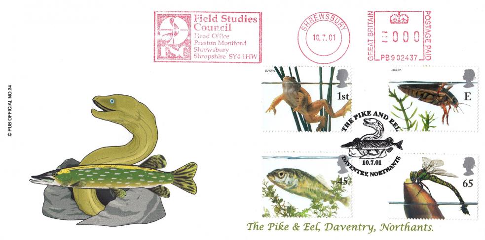 2001 (07) Pondlife - Brazier 'Pub' Official + Field Studies Council Meter Mark