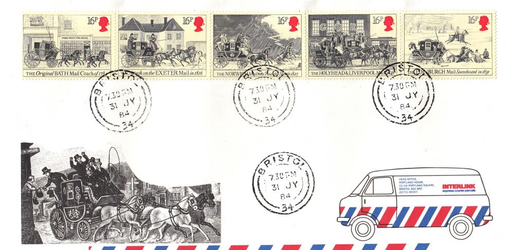 1984 (07) Royal Mail - Hawkwood (Interlink) Official - Bristol CDS
