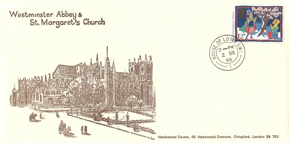 1986 (12) Christmas 12p - Hawkwood Official - House of Lords CDS
