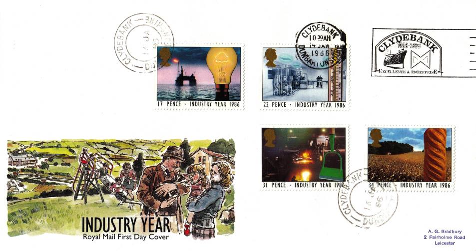 1986 (01) Industry - RM - Clydebank 1386-1986 Slogan