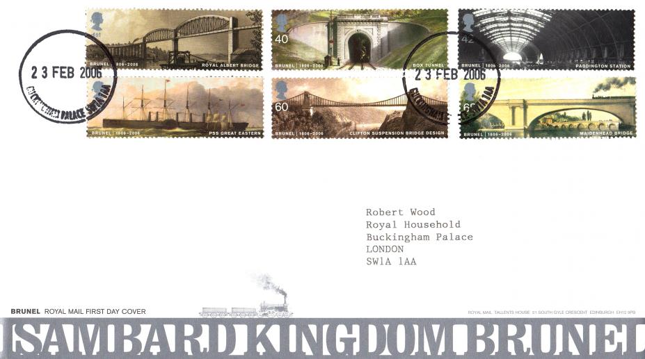 2006 (02) Brunel (Stamps) - RM - Buckingham Palace CDS.