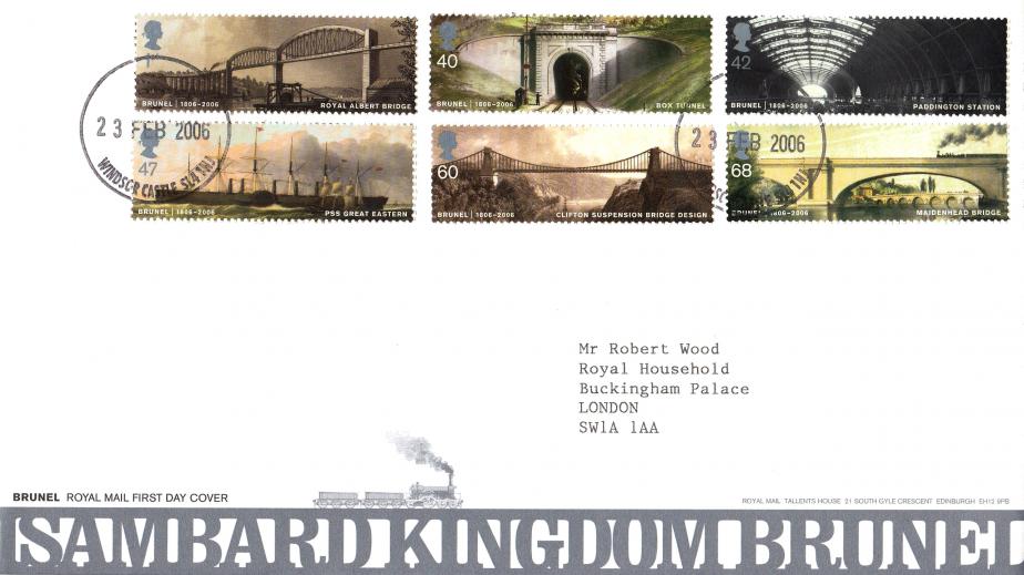 2006 (02) Brunel (Stamps) - RM - Windsor Castle CDS.