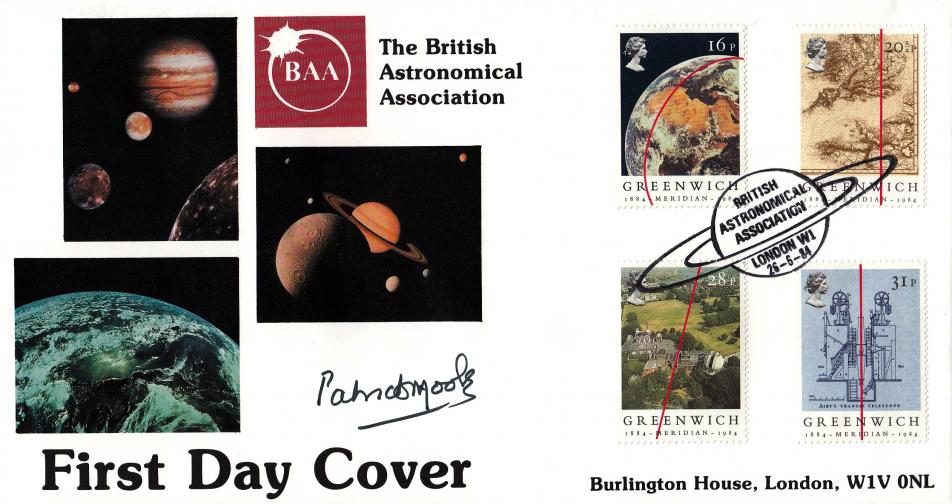 1984 (06) Greenwich - DGT British Astronomical Association Official - Signed by the late Patrick Moore