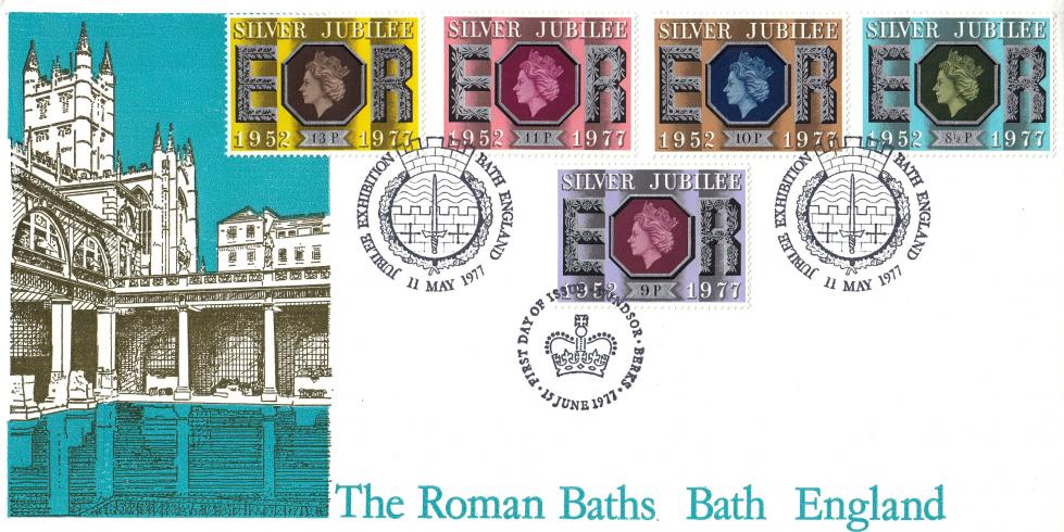 1977 (05) Jubilee - City of Bath Official - DOUBLED with the June 9p Issue