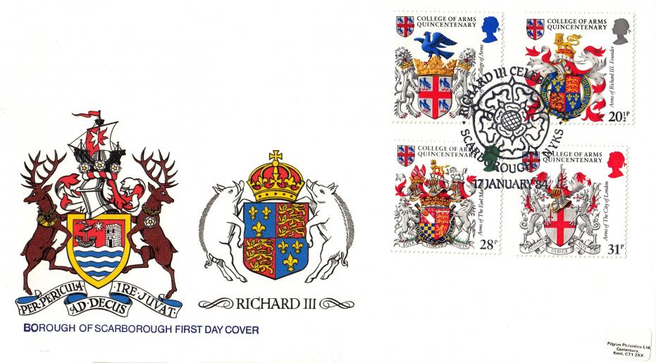 1984 (01) Heraldry - Pilgrim 'Borough of Scarborough' Official