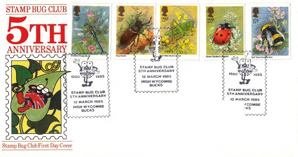 1985 (03) Insects - Stamp Bug Club (High Wycombe) Official