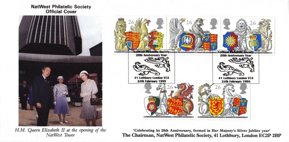 1998 (02) Queen's Beasts - Nat West Philatelic Society Official