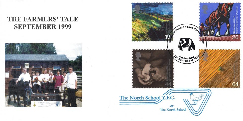 1999 (09) Farmers - Ashford Stamp Shop North School 'Young Farmers Club' Official