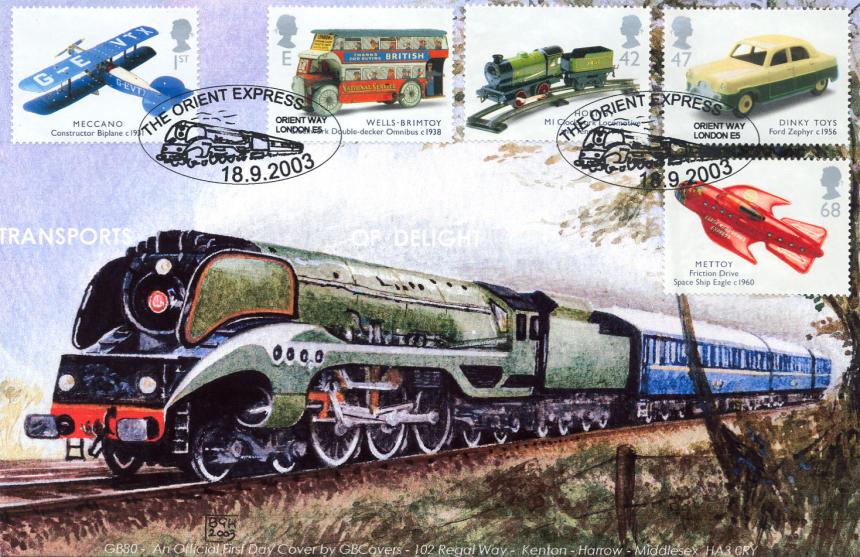 2003 (09) Transports of Delight (Stamps) - GB Covers (Derek Williams) Official.