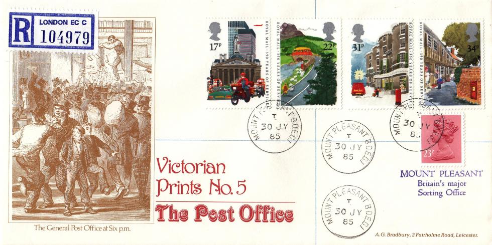 1985 (07) Royal Mail - Bradbury VP 5 - Mount Pleasant CDS